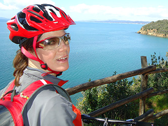 Andrea in den Bikeferien in der Toscana
