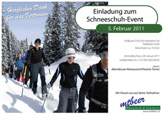 Schneeschuh-Event der mtbeer - Bikeschule & Solutions gmbh 2011